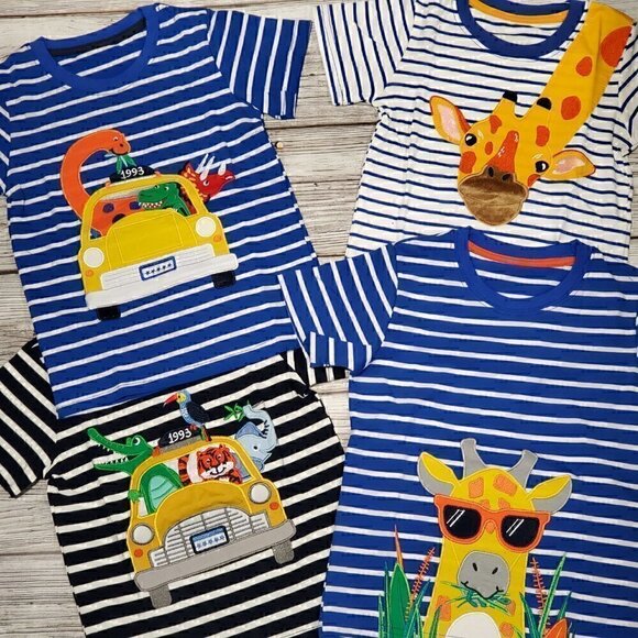 Embroidered Summer T-Shirts Zoo Trip T-Shirts - Picture 7 of 12